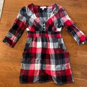 Red and Black Plaid Dress